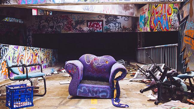 An urbex image by photographer Tim Frawley taken at the carpark for the former Balmain Leagues Club.