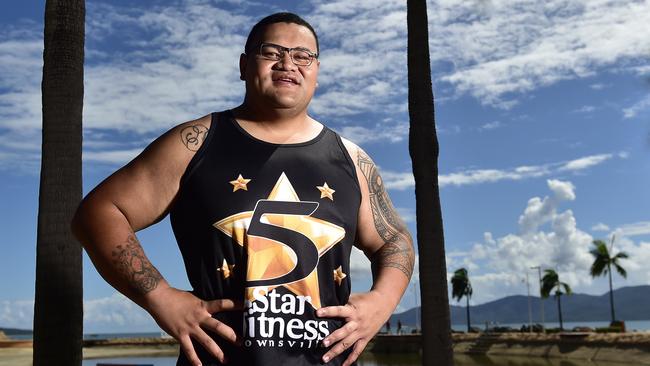 Sakaio Pakome has lost 38kg, setting a record for the 5 star fitness Townsville 12 week challenge. PICTURE: MATT TAYLOR.