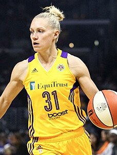 Phillips playing for the LA Sparks in the WNBA in 2015