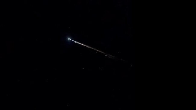 Space junk flying over Dysart, Queensland on February 25, 2022. Picture: Contributed