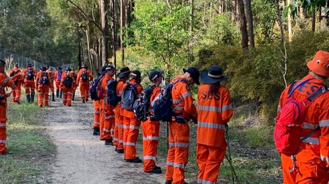 SEARCH CONTINUES: Sunshine Coast SES volunteers assisting QPS in a land search around the Mooloolah Valley area for missing Landsborough teenager, Michael Ryan. Photo: Nambour SES