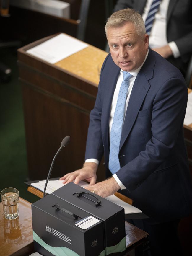 Commission of Inquiry being tabled in parliament, Premier Jeremy Rockliff. Picture: Chris Kidd