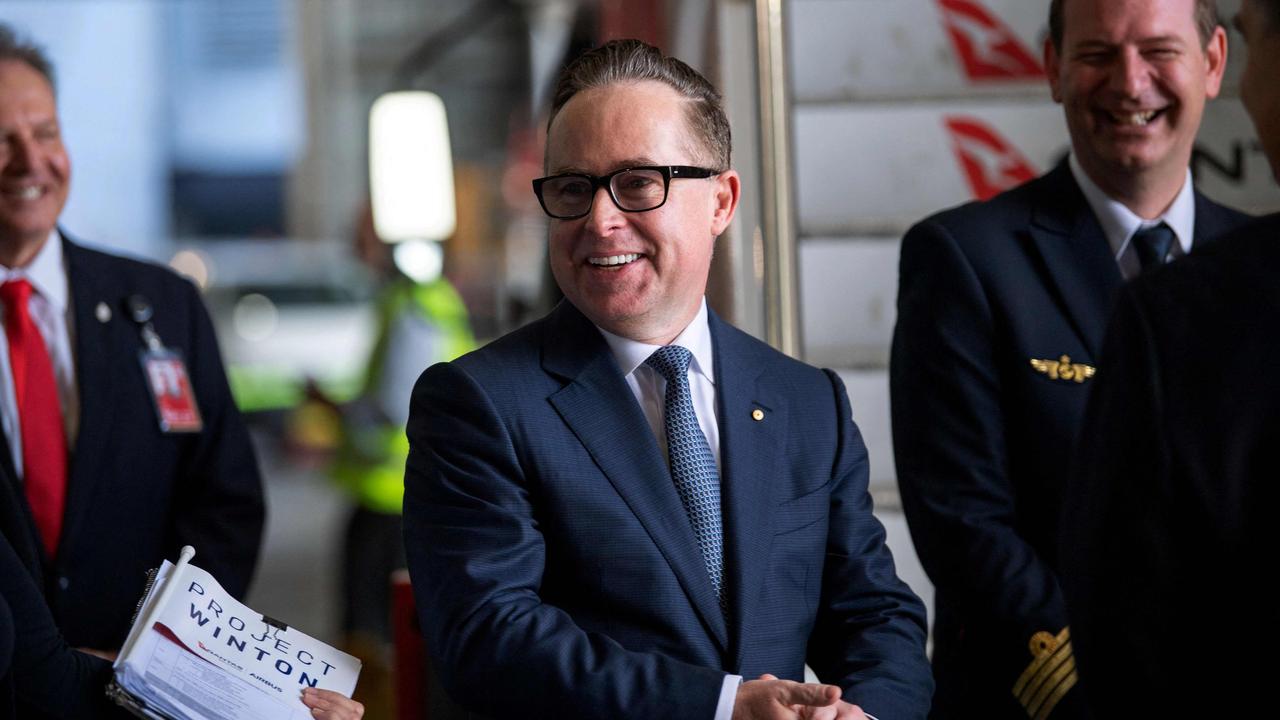 Qantas Group CEO Alan Joyce said the new training facility would ensure the national carrier’s high training standards continue as it introduces a new generation of aircraft types. Picture: Wendell Teodoro/AFP