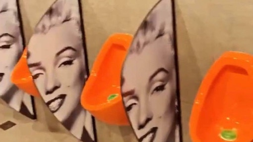 Marilyn Monroe urinal in venue at Everton Park owned by restaurateur Tim Johnson, who posted this picture to his Instagram account