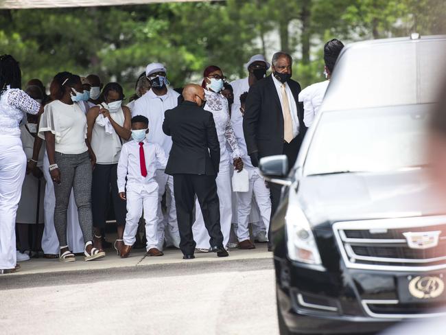 Family and friends arrive for the second memorial for George Floyd in North Carolina. Picture: AFP