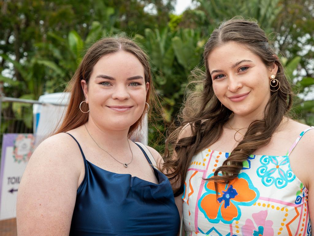 Rhiannon Newton (left) and Jacinta Guthrie. IEquine Toowoomba Weetwood Raceday - Clifford Park Saturday September 28, 2024 Picture: Bev Lacey