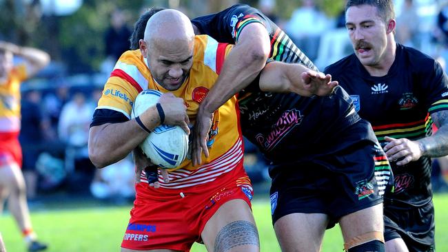 Coffs Harbour forward Peter Uikelotu. Picture: Leigh Jensen