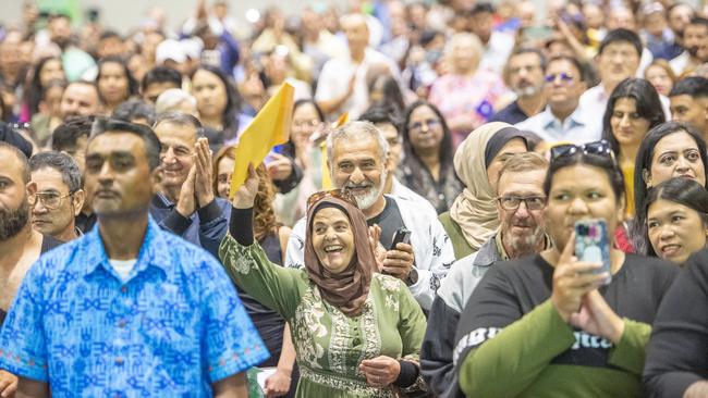 A citizenship ceremony at Sydney Olympic Park on February 21. Picture: Jeremy Piper