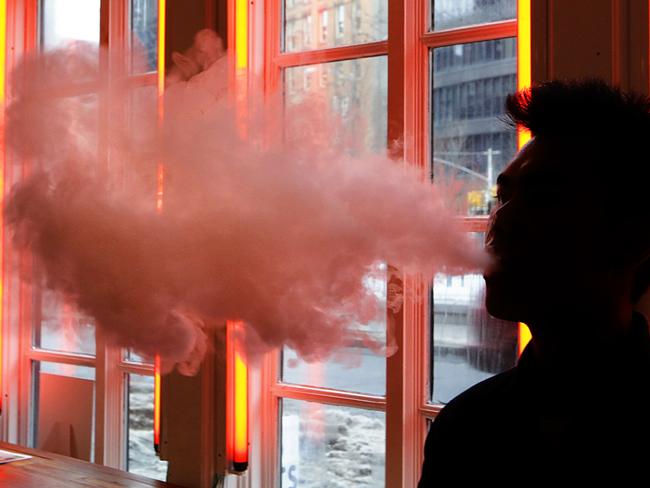 The sudden surge in lung illnesses among vapers is causing concern — but some say the issue pertains to blacks market THC rather than legal tobacco e-cigarette products. Picture: AP Photo/Frank Franklin II