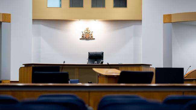 Inside courtroom 2 in the Supreme Court in Darwin. Pictures: Pool/ABC/Che Chorley