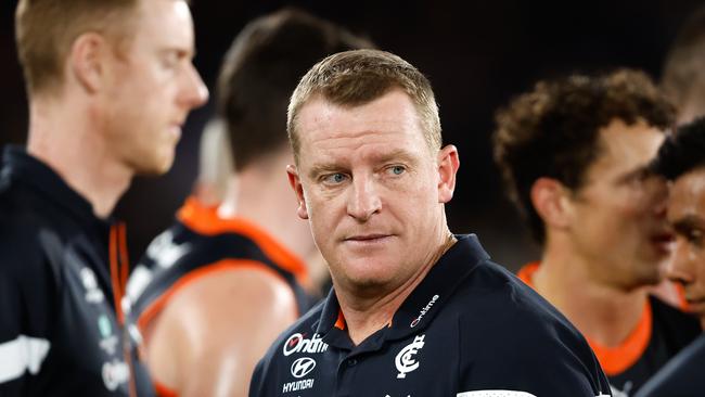 The Blues are under the pump ahead of their clash with the Bulldogs. (Photo by Dylan Burns/AFL Photos via Getty Images)