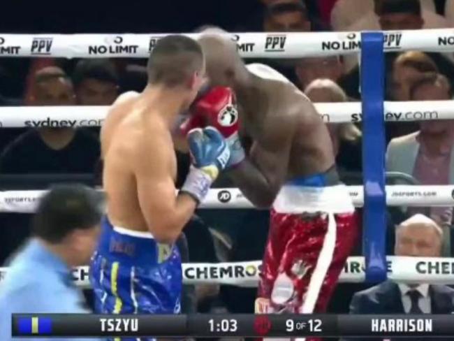 Tim Tszyu and Tony Harrison in the ring.