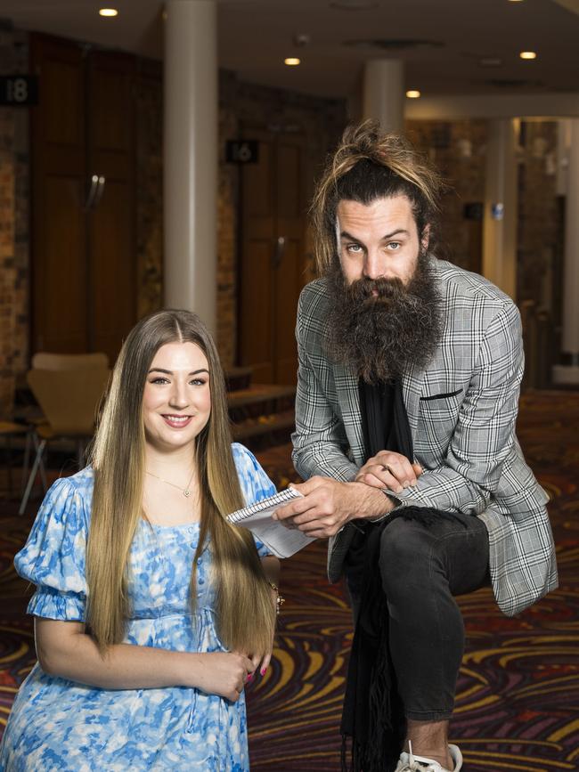 CLASS ACT: Preparing for opening night of the play Bananas is playwright Dave Searston and actor Renee Crotty. The play starts at the Empire Theatre later this month. Picture: Kevin Farmer