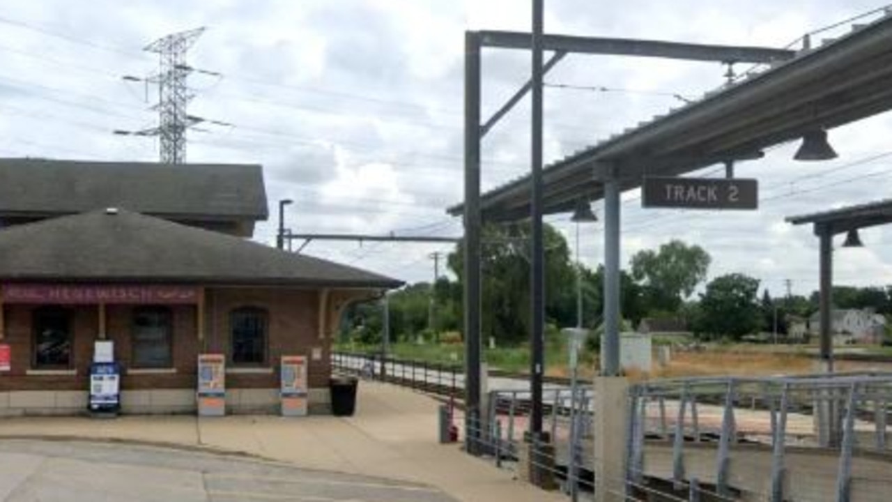 Commuters must cross the tracks at the Hegewisch South Shore station to get to a parking lot. Picture: Google Maps