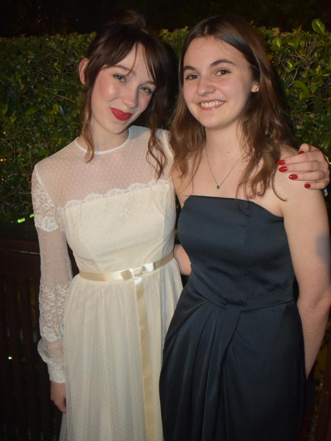 Fran Walder and Artemisia Allan at Queensland Academies Creative Industries formal.