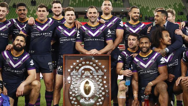 Storm claimed the J.J. Giltinan Shield as runaway minor premiers. Picture: Getty Images