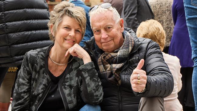 At Parliament House in North Terrace, people witnessed the proclamation of King Charles III. Picture: Matt Loxton