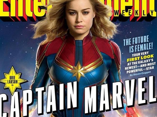 Brie Larson as Captain Marvel in Entertainment Weekly. Picture: EW