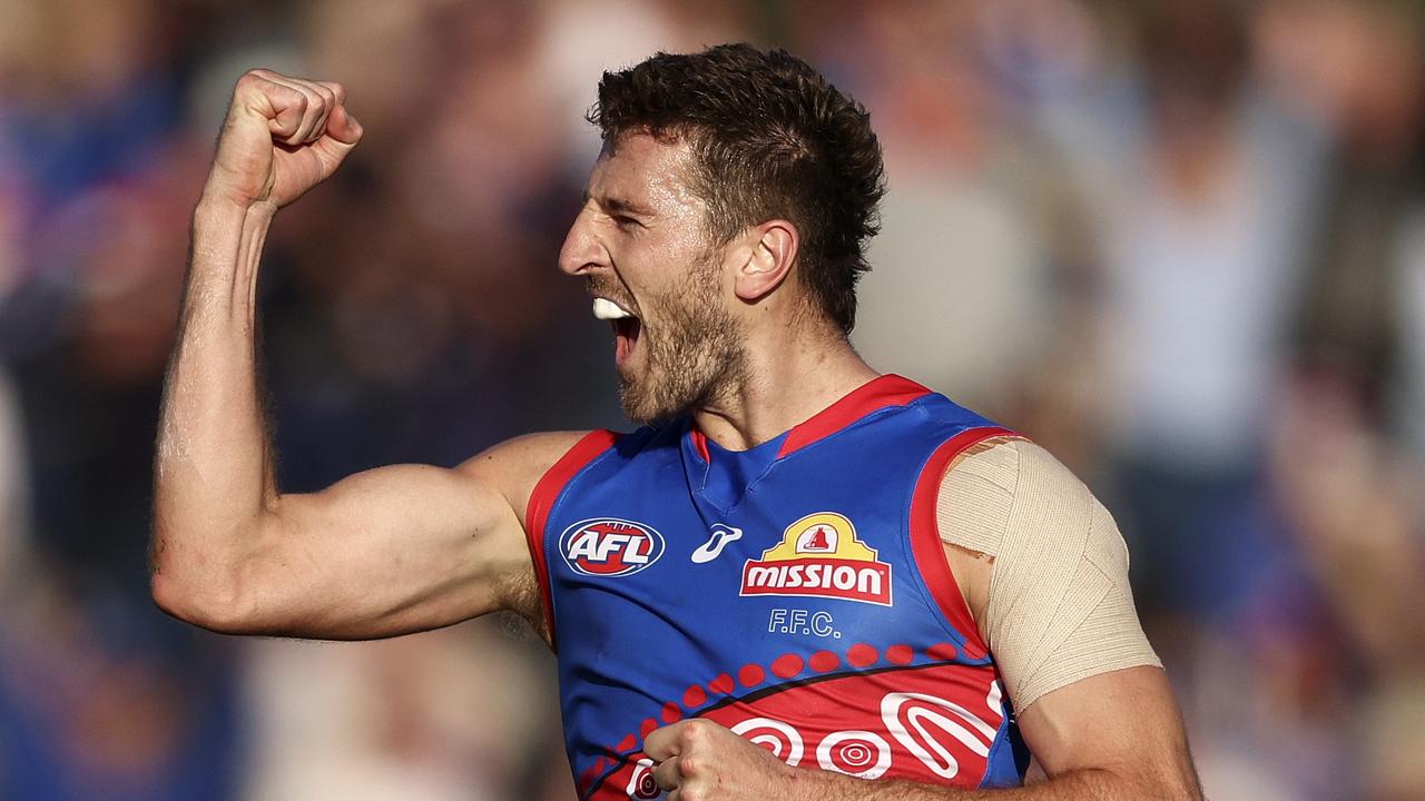 Marcus Bontempelli slotted three goals for the Bulldogs. Picture: Martin Keep/Getty Images