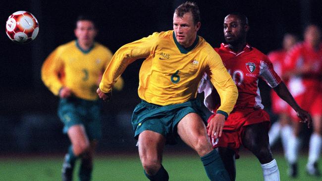 Stephen Laybutt #6 for the Australian Olyroos in 2000. Picture: Robert Cianflone/ALLSPORT