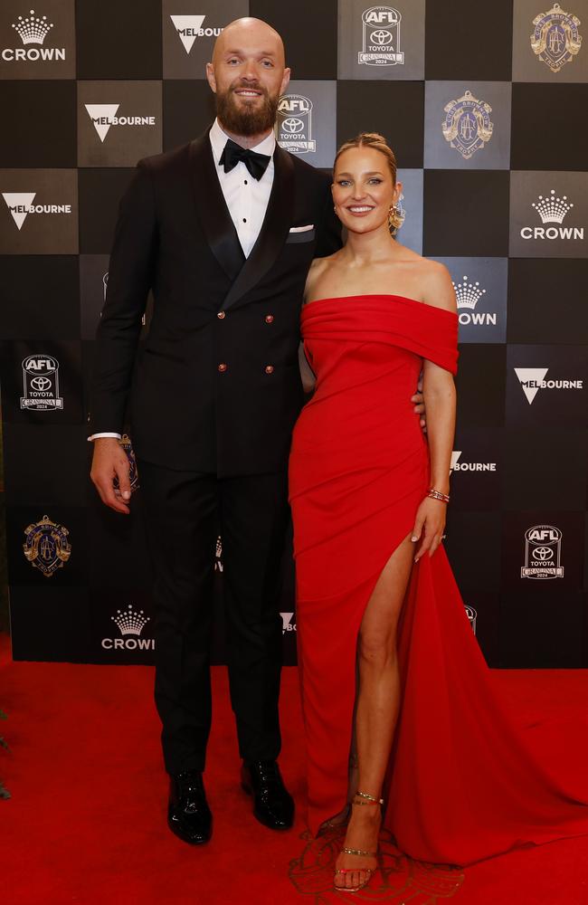 Max Gawn with wife Jessica. Picture: Michael Klein