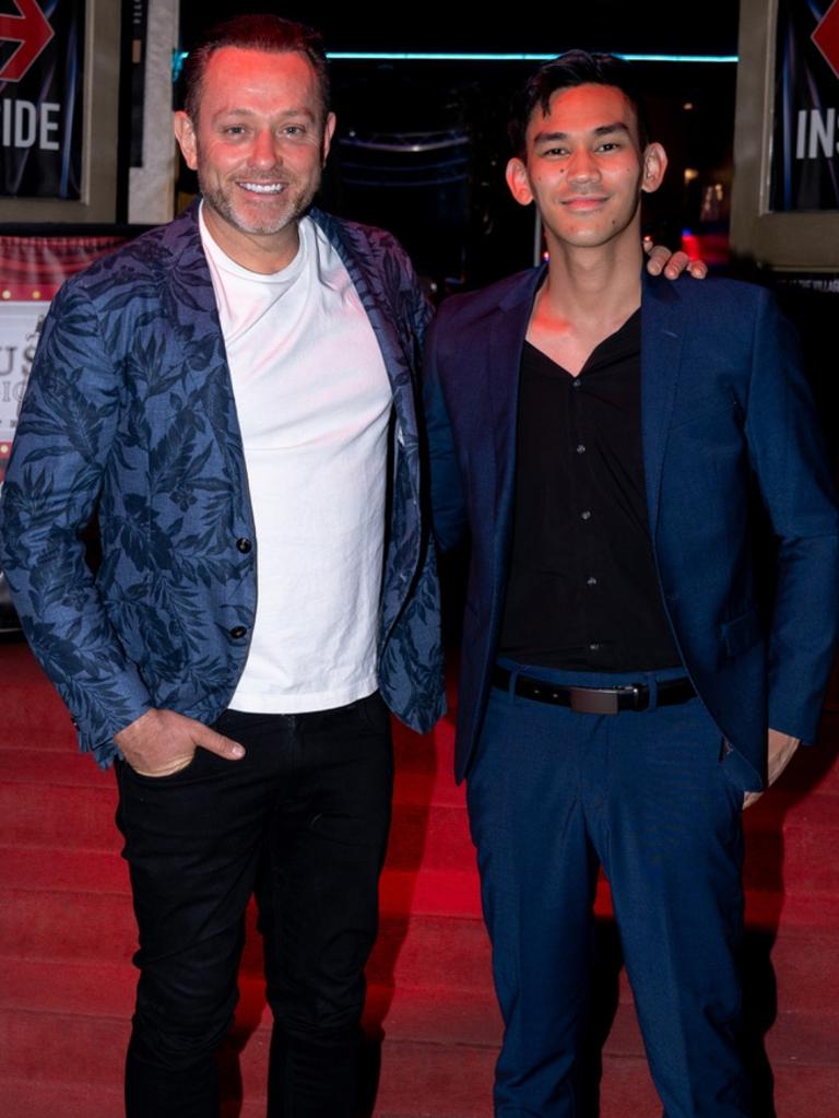 Festival founder Mike Goldman and best actor winner Jordan Schulte at the Sanctuary Film Festival launch at Sanctuary Cove. Socials: Damien Anthony Rossi | Picture: Wade Boyes