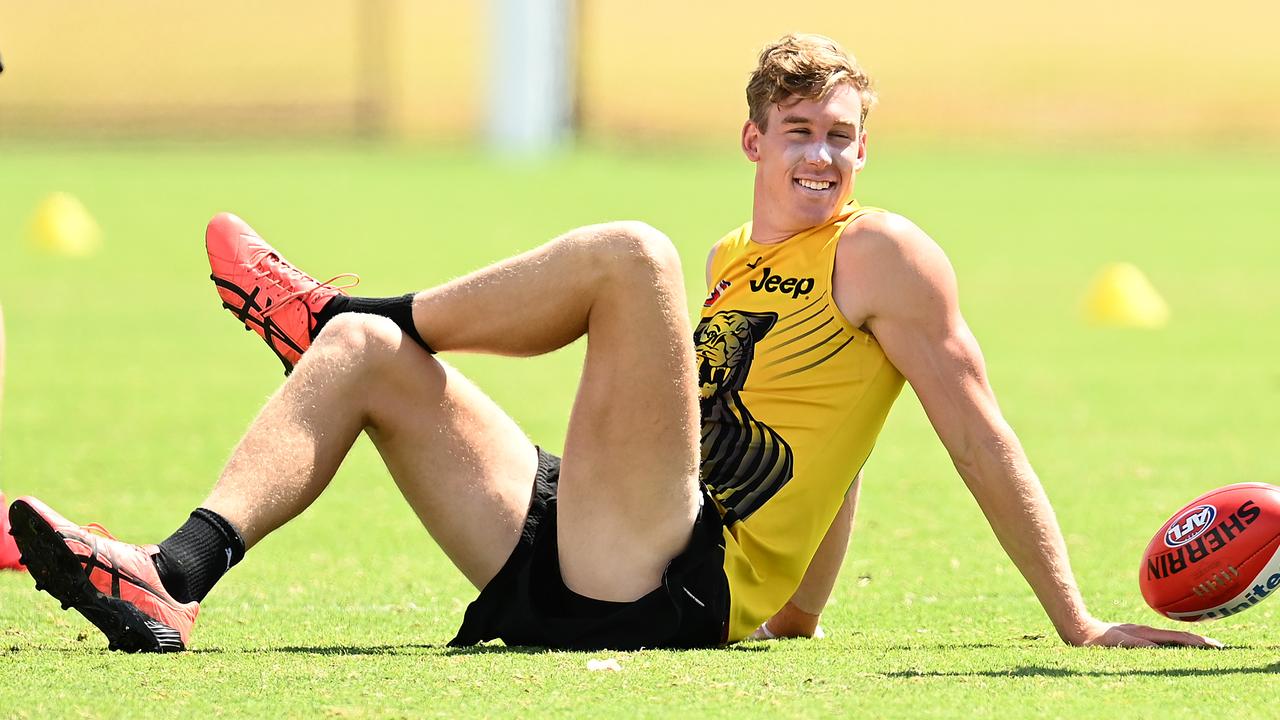 Tom Lynch’s Tigers take on Port Adelaide on Friday night. Picture: Quinn Rooney