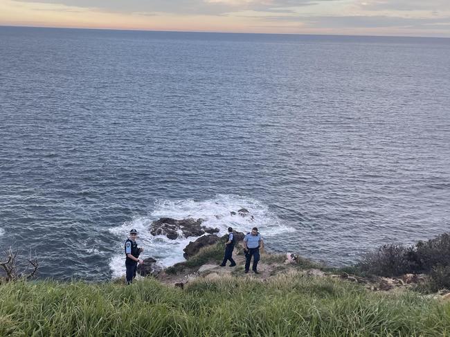 A man is fighting for his life after he almost drowned off Bondi Beach. Police on the scene. Picture: Bianca Healey