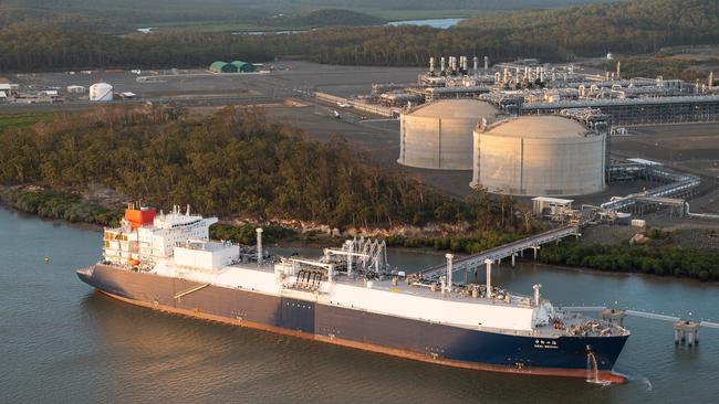 The Queensland Gas LNG loading facility.