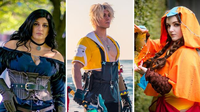 Three of SA's top cosplayers Cassandra Schilling, Tony Karoussis and Faylin. Pictures: Supplied, Castleforge Photography and The Distinctive Creative