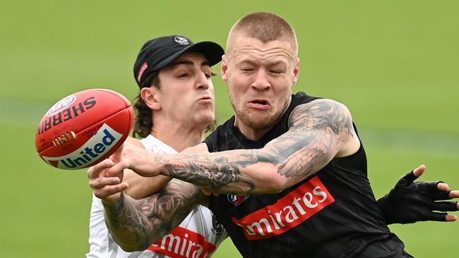 Jordan De Goey will not be allowed to train with Collingwood from Monday.