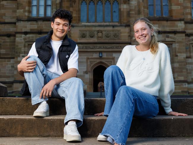 Nicholas Bradshaw (left) topped the state in English Standard and Ella Fewtrell (right) came first in Maths Standard. Picture: Max Mason-Hubers