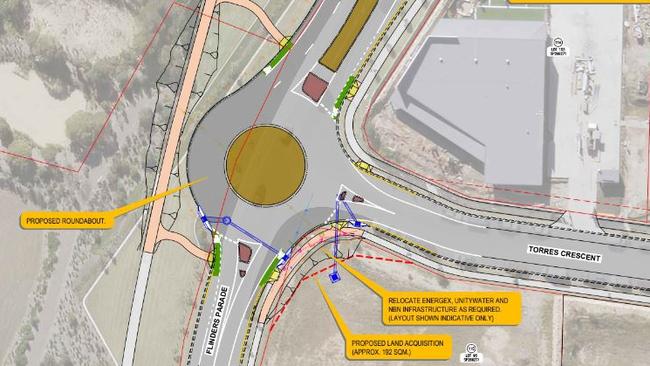 Concept design for Cook Court intersection fix in North Lakes.