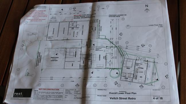 Approved plans for Lettie Pope's rebuild. Picture: Tom McGann