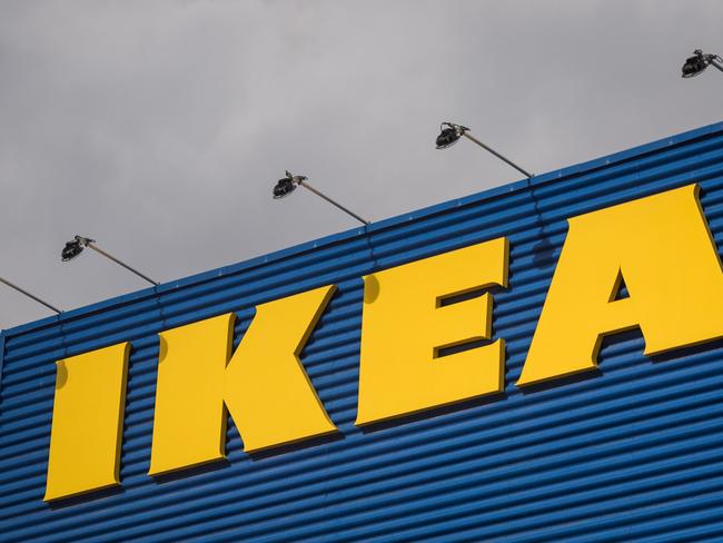 The logo of IKEA is pictured outside Europe's biggest Ikea store in Kungens Kurva, south-west of Stockholm on March 30, 2016. Ikea founder Ingvar Kamprad, who built a global business empire with revolutionary flat-pack furniture and dallied with Nazism in his youth, turned 90 today. / AFP PHOTO / JONATHAN NACKSTRAND