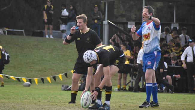 AIC First XV action between Ashgrove and Laurie's.