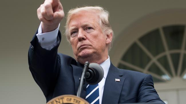 US President Donald Trump said he would make a decision on the national emergency ‘next week’. Picture: AFP PHOTO / SAUL LOEB