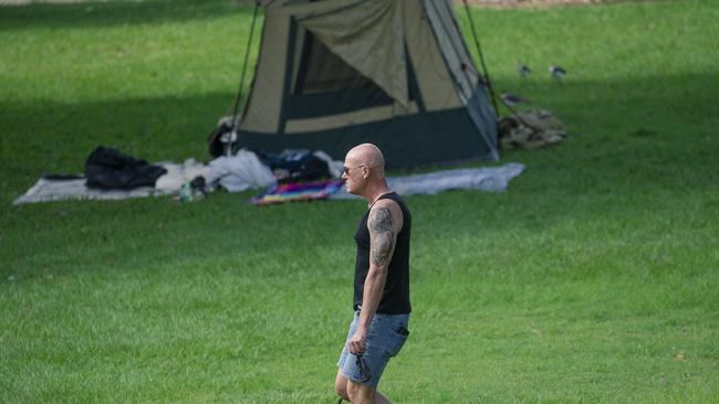 A Brisbane City Council spokesperson said the move-on orders aligned with a new approach to homelessness in the city outlined in March, and were unrelated to a festival taking place in the location. Picture: NewsWire / Glenn Campbell
