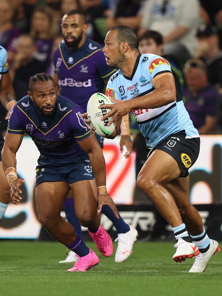 Will Chambers had his hands full with Justin Olam. (Photo by Robert Cianflone/Getty Images)