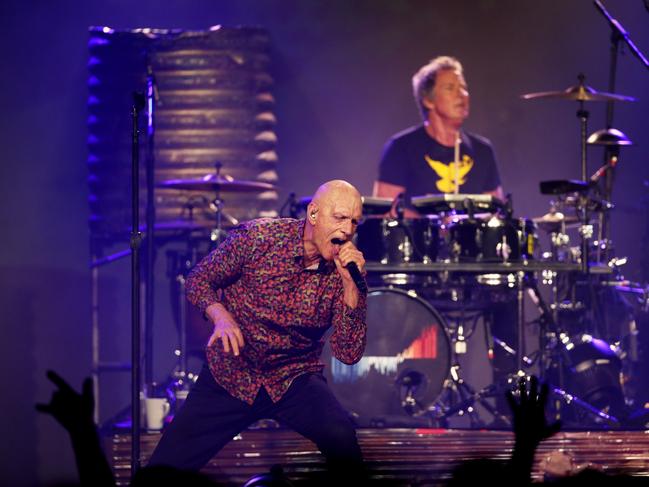 Peter Garrett and Rob Hirst of Midnight Oil. The band played for three-and-a-half hours and performed 38 songs. Picture: Don Arnold/WireImage