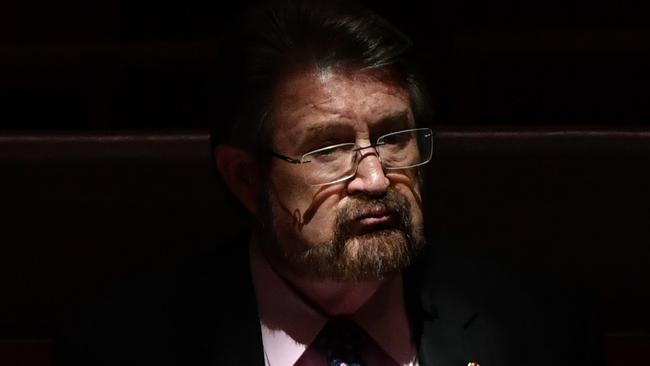 Justice Party Senator Derryn Hinch says George Pell should be defrocked by the church and stripped of his Order of Australia. Picture: AAP 