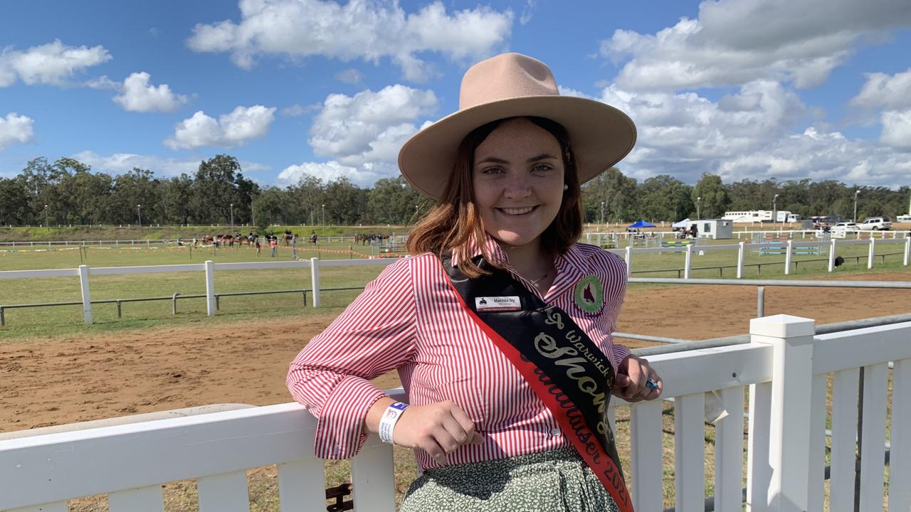 Queensland Show Next Gen Ambassador Matilda Sly at the Fraser Coast Ag Show promoting regional Ag Shows across Queensland. She is also the Warwick 2021 Showgirl. Photo: Stuart Fast