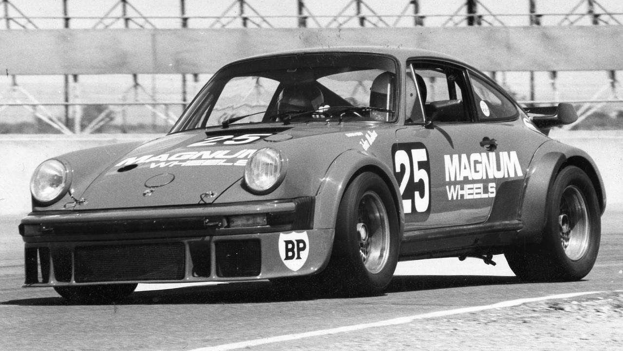 Racing car driver John Walker was snapped testing his new Porsche 934 at Adelaide International Raceway on February 13, 1981. Picture: file image