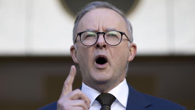 CANBERRA, AUSTRALIA - NewsWire Photos AUGUST 16, 2022: Prime Minister Anthony Albanese spoke to media during a press conference at Parliament House in Canberra.Picture: NCA NewsWire / Gary Ramage