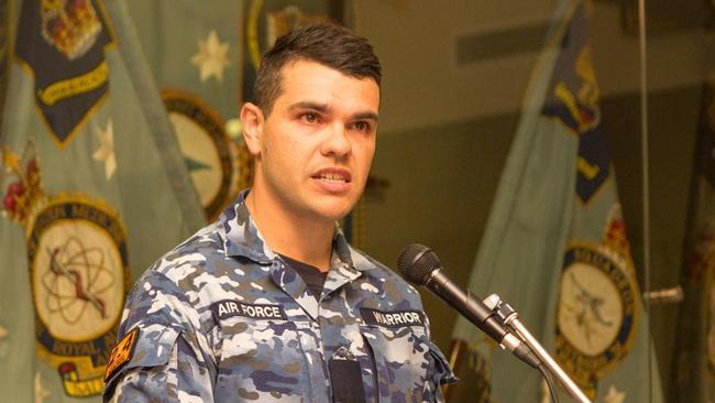 Indigenous Liaison Officer Flight Lieutenant Steven Warrior. Picture: Sergeant Bill Solomou/ Defence Media