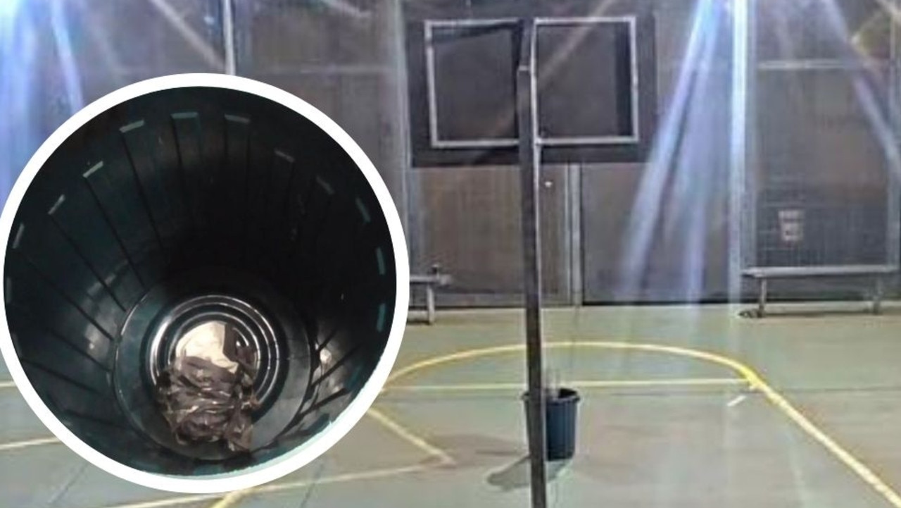 Shock footage: Slam dunk drug drop in middle of prison