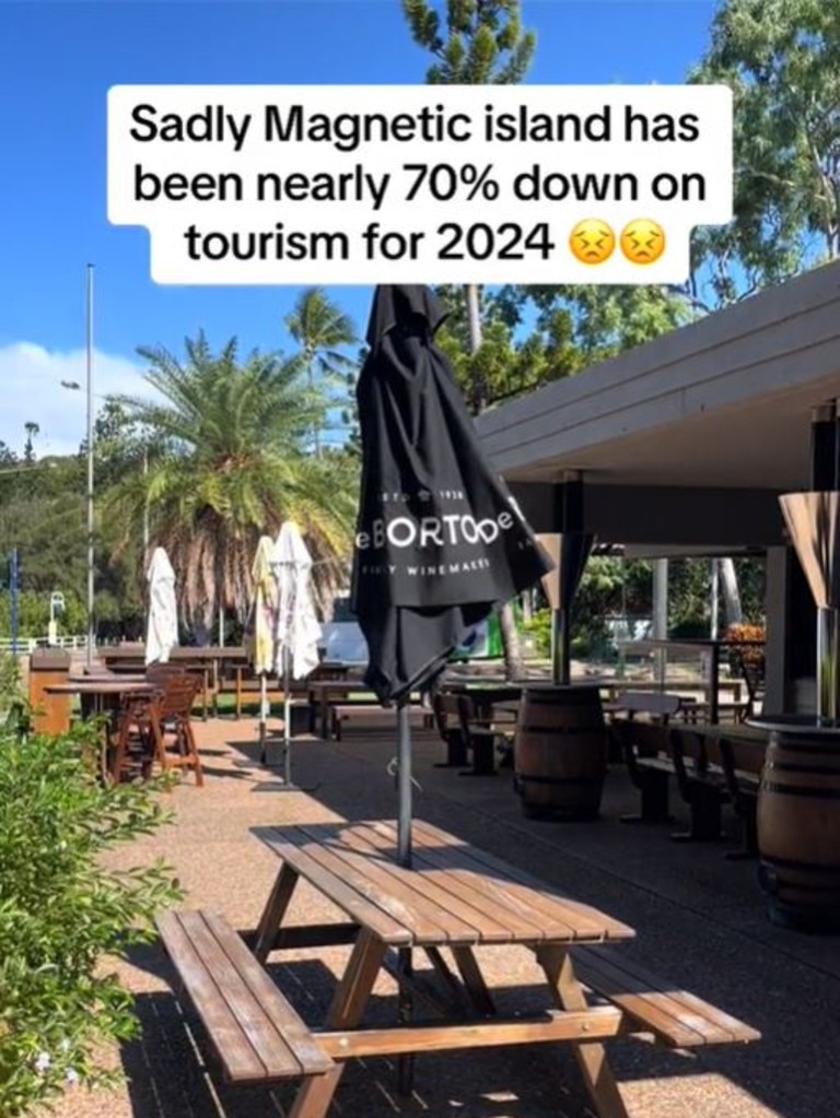 One local has claimed that tourism on Magnetic Island has dropped significantly this year. Picture: @crackajack9/TikTok