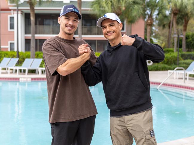 Tapia with Tim Tszyu. Picture: NO LIMIT BOXING