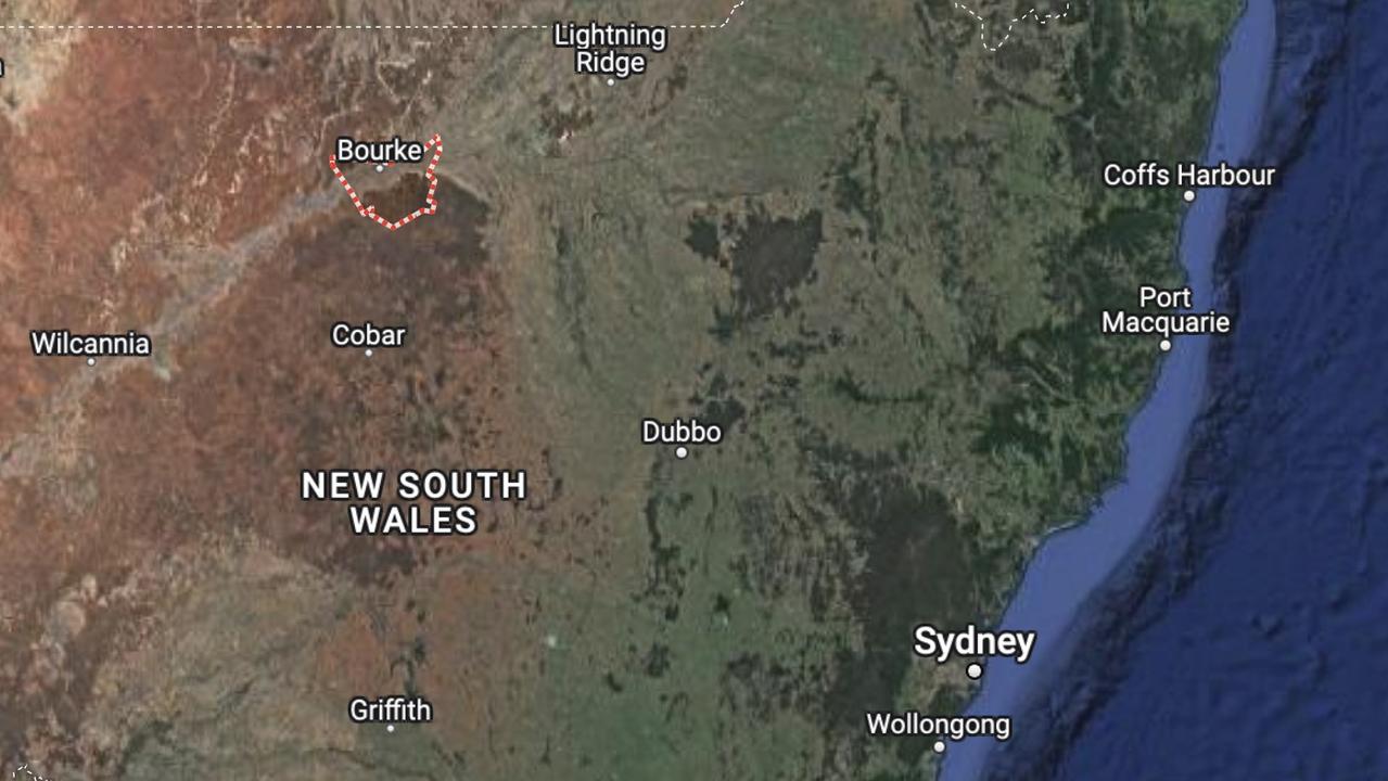 The crash happened near Bourke on the morning of February 10, 2024. Picture: Google Maps