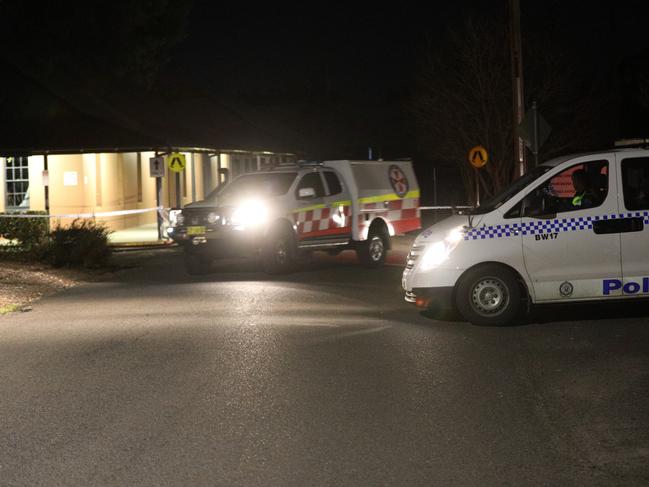 Police and Ambulance crews at the Frank Baxter Correctional Centre after a riot earlier this year. Picture: Dean Asher